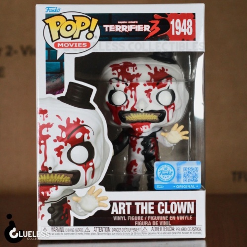 Funko Pop! Terrifier 3 Art the Clown Bloody #1948 - EE Exclusive & Pop Protector