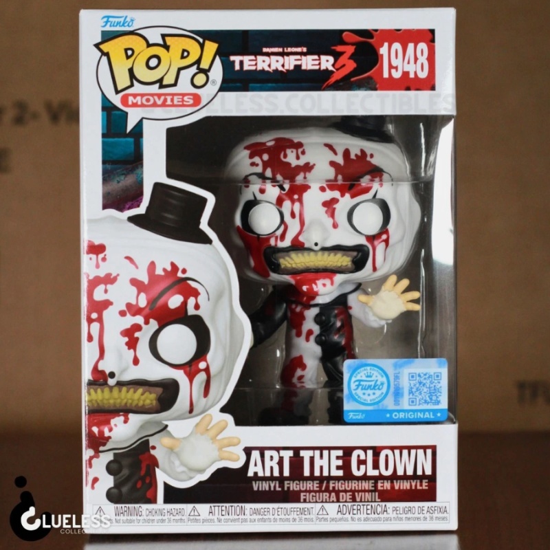 Funko Pop! Terrifier 3 Art the Clown Bloody #1948 - EE Exclusive & Pop Protector